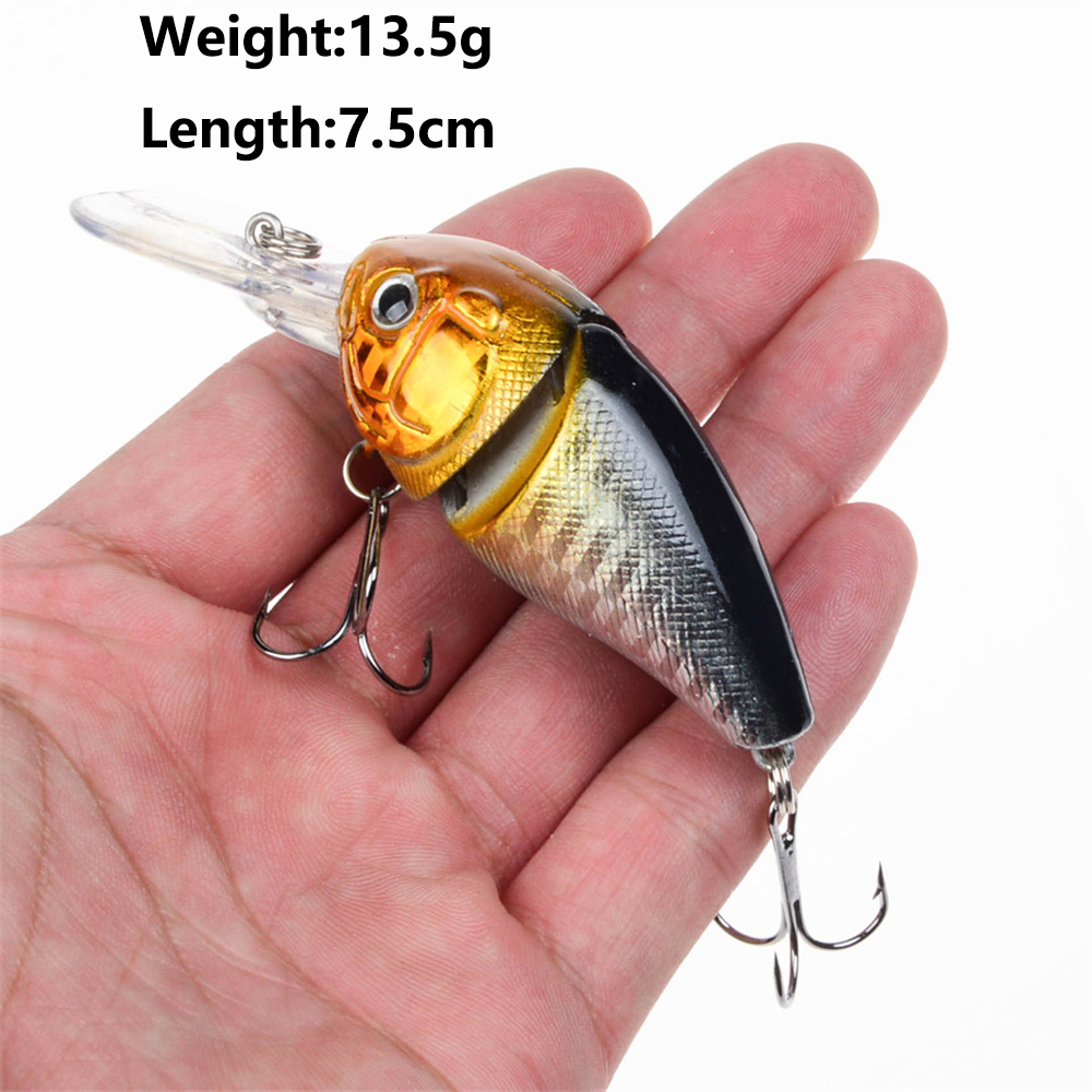 1 قطعة طُعم صيد عائم كرنكبيت و - مراجعة Fishing Lure Crankbait وسعره
