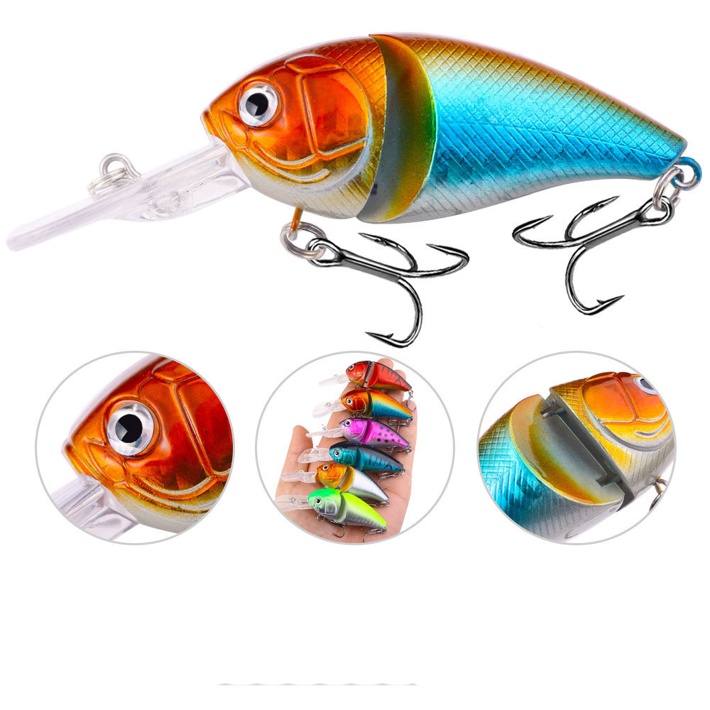 1 قطعة طُعم صيد عائم كرنكبيت و - مراجعة Fishing Lure Crankbait وسعره
