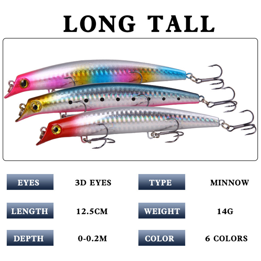 6 قطعة كرانكبيتس الصيد السحر ا - مراجعة Fishing Lure Crankbait وسعره