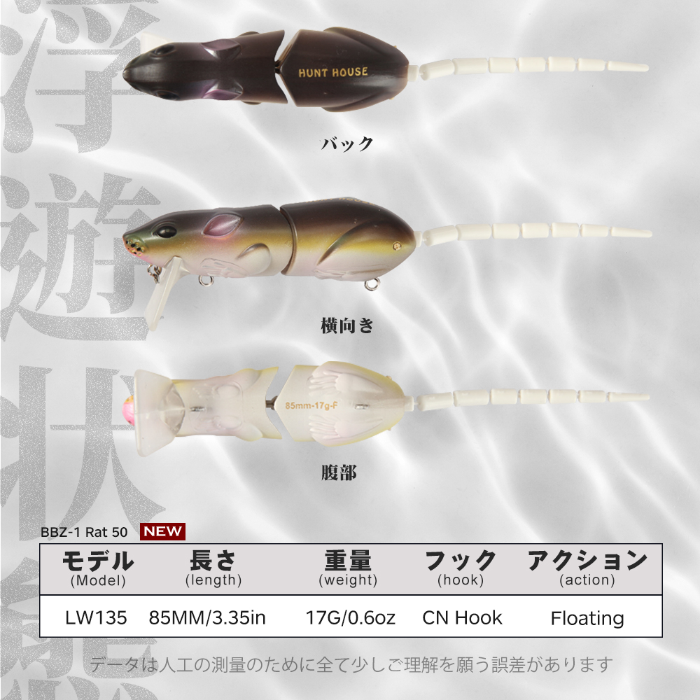 طعم صيد الفئران Hunthouse BBZ- - مراجعة Fishing Lure Popper وسعره