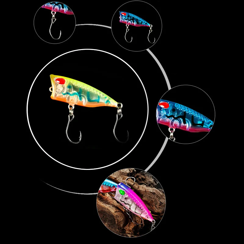 جديد 1 قطعة 4 سنتيمتر 3 جرام ب - مراجعة Fishing Lure Popper وسعره