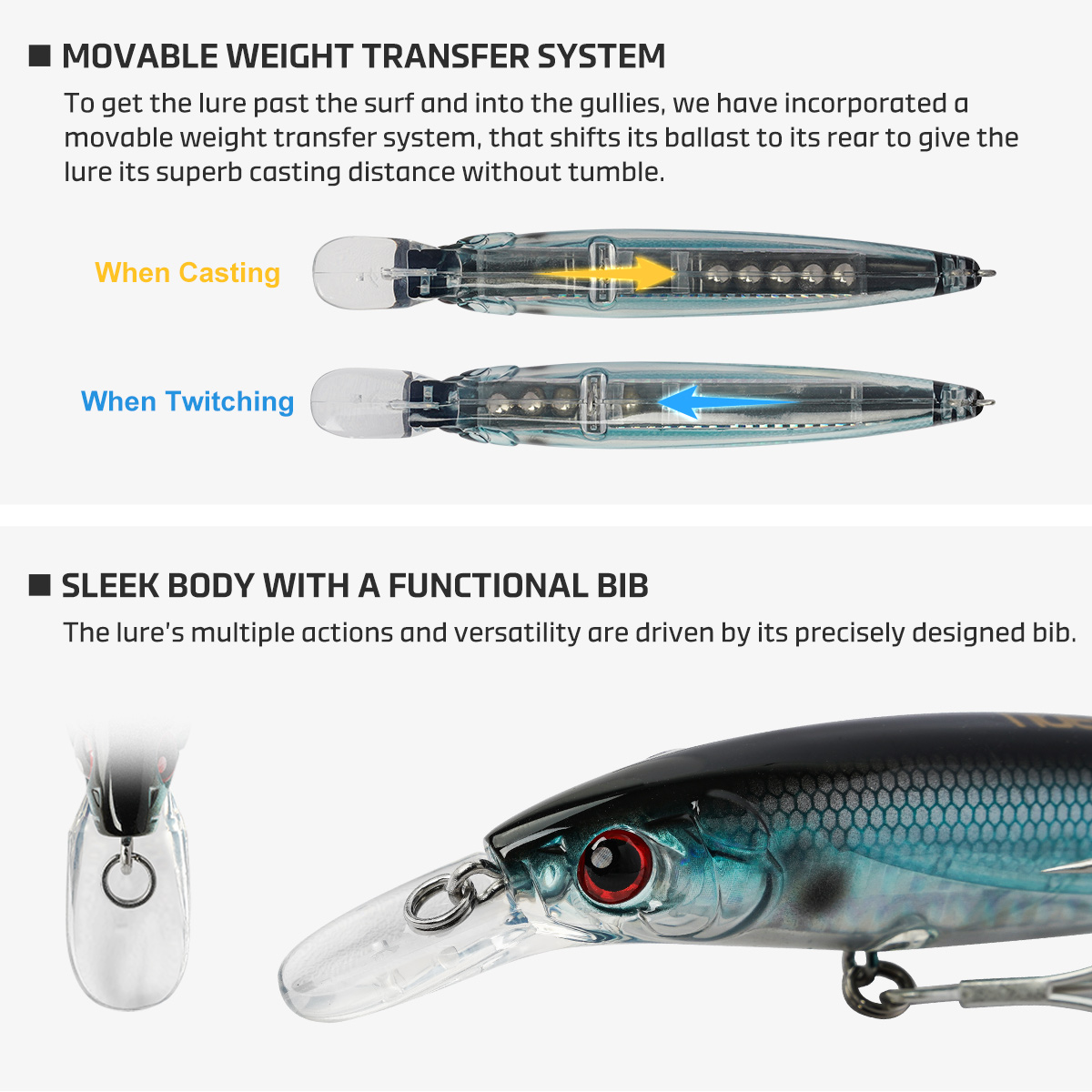 Noeby 100mm 14 جرام 120 مللي م - مراجعة Fishing Lure Jerkbait وسعره