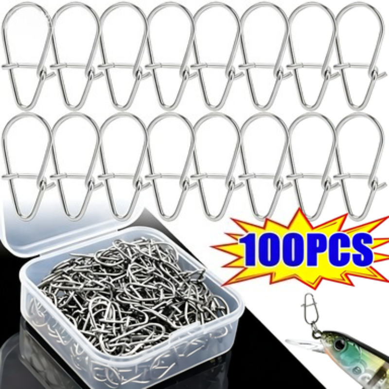 100 قطعة مشبك صيد من الفولاذ ا - مراجعة Fishing Lure Accessories وسعره