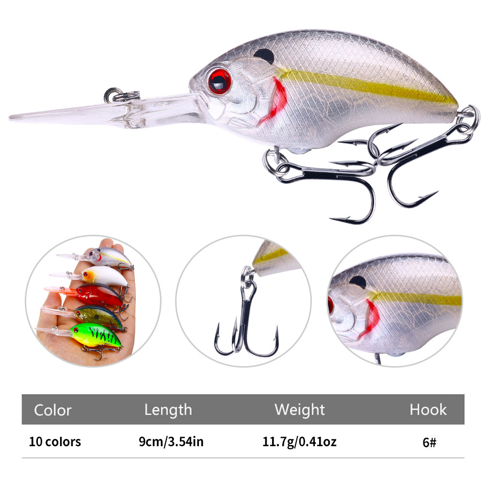 HENGJIA طُعم صيد صناعي صلب 11. - مراجعة Fishing Lure Crankbait وسعره