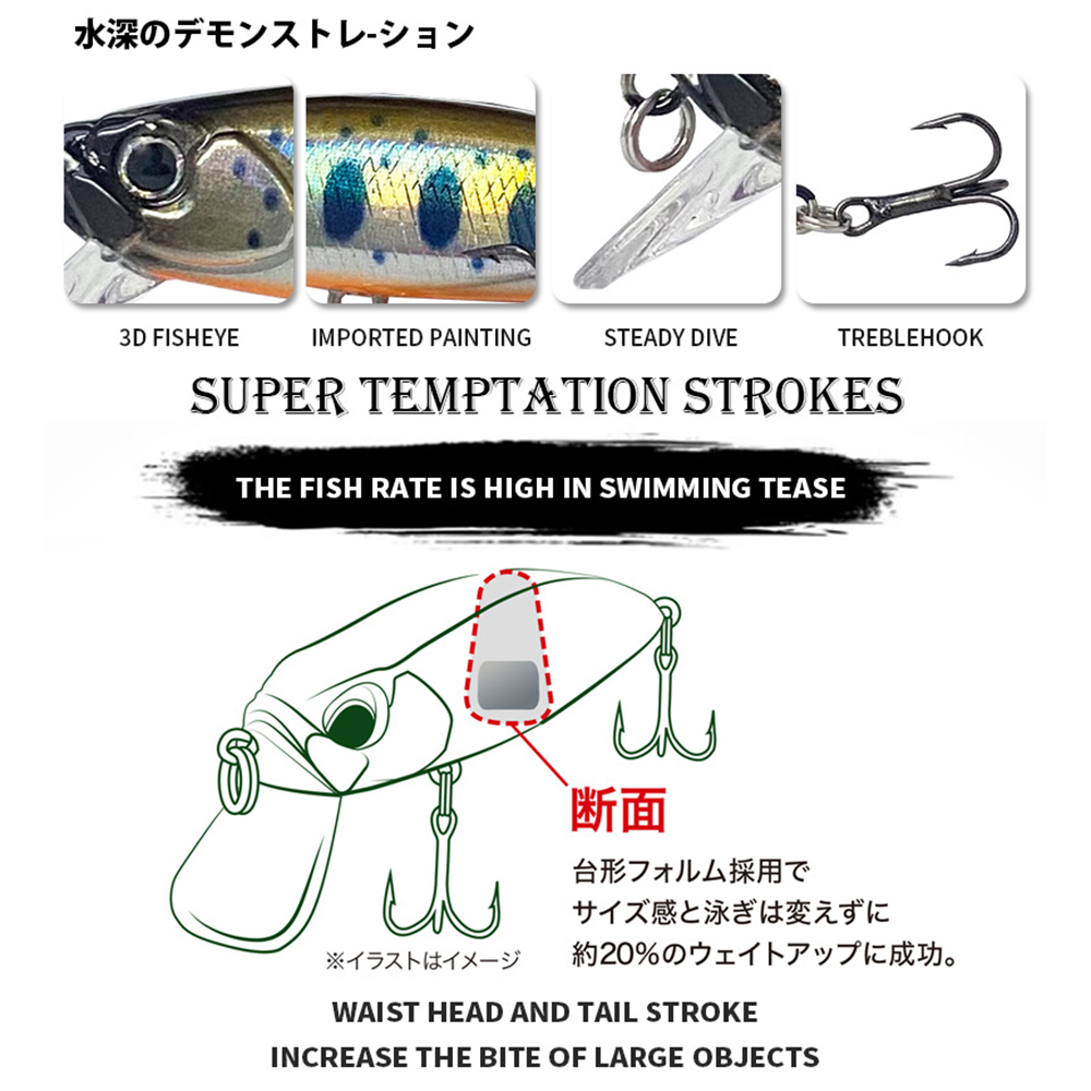 5 سنتيمتر 6 جرام الصيد السحر غ - مراجعة Fishing Lure Jerkbait وسعره